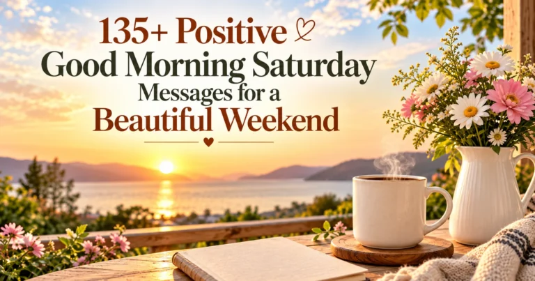 135+ Positive Good Morning Saturday Messages for a Beautiful Weekend