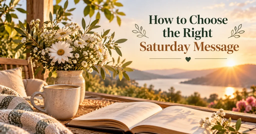 How to Choose the Right Saturday Message