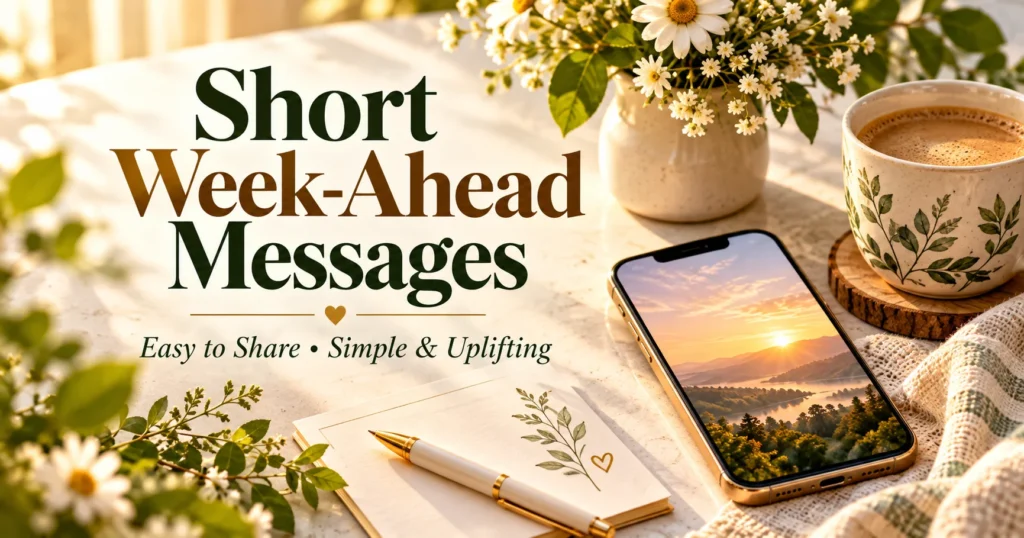 Short Week-Ahead Messages for Texts and Social Posts