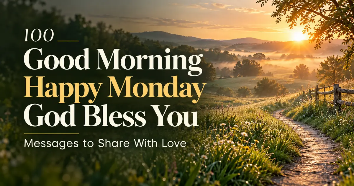 100+ Good Morning Happy Monday God Bless You Messages to Share with Love