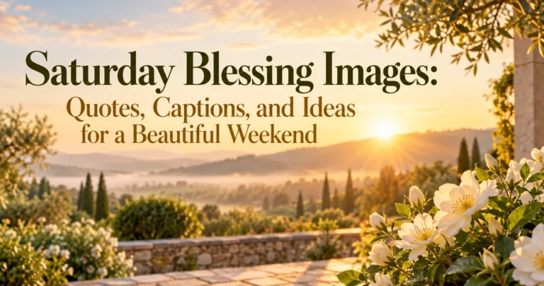 180+ Saturday Blessing Images Ideas, Quotes, and Shareable Captions Saturday blessing images help you combine a warm message with a visual that is easy to save, send, or post. This collection gives you original blessings, quotes, captions, faith-friendly lines, and practical image ideas for saturday sharing. You can choose a short phrase for a graphic, a longer message for someone you care about, or a prayerful line when a spiritual tone fits. Everything is organized by mood and use so you can find wording that feels natural rather than repetitive. Quick tip: choose a message that fits the recipient first. A close friend may appreciate warmth and humor, a partner may prefer affection, and a faith-centered relative may welcome a prayer. For image-focused searches, keep overlay text brief enough to remain readable on a phone. Beautiful Saturday Blessing Quotes for Sunrise Images Image-focused blessings need fewer words and a clear emotional center. When the text is going on a photo, readability matters as much as the sentiment. • Pair a bright image with this thought: “Let today be gentle, meaningful, and filled with reasons to smile.” • For a warm shareable graphic, use: “A beautiful morning is even better when your heart begins with hope.” • A sunrise photo works beautifully with: “Carry faith in your heart and kindness into every place you go.” • For flowers or soft morning light, try: “Sending warmth, light, and a blessing for every step ahead.” • Add this line to a peaceful image: “May your day be bright with peace, gratitude, and unexpected joy.” • For a cheerful social post, write: “Let today be gentle, meaningful, and filled with reasons to smile.” • A simple weekend graphic can say: “A beautiful morning is even better when your heart begins with hope.” • For an uplifting visual, use: “Carry faith in your heart and kindness into every place you go.” • Pair a bright image with this thought: “Sending warmth, light, and a blessing for every step ahead.” • For a warm shareable graphic, use: “May your day be bright with peace, gratitude, and unexpected joy.” • A sunrise photo works beautifully with: “Let today be gentle, meaningful, and filled with reasons to smile.” • For flowers or soft morning light, try: “A beautiful morning is even better when your heart begins with hope.” To personalize one of these lines, add the recipient’s name and one detail from their real saturday—a meeting, appointment, family plan, trip, class, or goal. Specificity makes a simple blessing feel intentional. Good Morning Saturday Captions for Coffee and Cozy Photos Morning greetings should sound natural before the day becomes busy. They pair especially well with coffee, sunrise, flowers, an open journal, or a simple nature photo. • Good morning! Wishing you clear priorities, warm connections, and small moments of joy, with a heart that stays soft, hopeful, and open to unexpected blessings. • Rise into the day with a calm start, a grateful heart, and confidence for the hours ahead, and may you end the day thankful for progress, peace, and meaningful connection. • As the morning begins, may you find faith, focus, and enough time to notice the good around you, so you can move through the day feeling supported, hopeful, and deeply encouraged. • I hope your first thoughts are filled with gentle light, good news, and the strength to meet the day well, and may your words and actions become a source of encouragement to someone else too. • Saturday: Let the morning light remind you of fresh energy, a peaceful mind, and a hopeful view of what is possible, while giving you space to notice the people and moments that matter most. • Start today with clear priorities, warm connections, and small moments of joy, and may that goodness stay with you long after today is over. • May this morning bring a calm start, a grateful heart, and confidence for the hours ahead, with enough grace to handle what you can and release what you cannot control. • Before the day gets busy, receive faith, focus, and enough time to notice the good around you, and may every good thing arrive in a way that feels timely and sincere. • Good morning! Wishing you gentle light, good news, and the strength to meet the day well, with a heart that stays soft, hopeful, and open to unexpected blessings. • Rise into the day with fresh energy, a peaceful mind, and a hopeful view of what is possible, and may you end the day thankful for progress, peace, and meaningful connection. • Saturday: As the morning begins, may you find clear priorities, warm connections, and small moments of joy, so you can move through the day feeling supported, hopeful, and deeply encouraged. • I hope your first thoughts are filled with a calm start, a grateful heart, and confidence for the hours ahead, and may your words and actions become a source of encouragement to someone else too. If you are posting publicly, choose wording that feels welcoming to a broad audience. For a private message, you can be more specific about faith, relationships, or the situation the person is facing. Faith-Filled Saturday Image Messages and Prayer Lines Faith-centered wording is most helpful when it feels sincere and specific. A strong blessing can mention guidance, protection, peace, wisdom, or grace without sounding preachy or repetitive. • May God guide you with mercy for this day, strength for your responsibilities, and joy in His presence, with enough grace to handle what you can and release what you cannot control. • I pray the Lord gives you protection over your steps, patience in delays, and confidence in His timing, and may every good thing arrive in a way that feels timely and sincere. • Trusting God to fill your day with guidance in your plans, comfort in your heart, and favor in the places you need it most, with a heart that stays soft, hopeful, and open to unexpected blessings. • May grace meet you with faith that stays steady, hope that keeps growing, and courage to follow the right path, and may you end the day thankful for progress, peace, and meaningful connection. • Saturday: As you step into today, may God bring wisdom for every choice, grace for every challenge, and peace for every unknown, so you can move through the day feeling supported, hopeful, and deeply encouraged. • I hope your faith is strengthened by mercy for this day, strength for your responsibilities, and joy in His presence, and may your words and actions become a source of encouragement to someone else too. • May the Lord cover you with protection over your steps, patience in delays, and confidence in His timing, while giving you space to notice the people and moments that matter most. • Praying that God opens the way with guidance in your plans, comfort in your heart, and favor in the places you need it most, and may that goodness stay with you long after today is over. • May God guide you with faith that stays steady, hope that keeps growing, and courage to follow the right path, with enough grace to handle what you can and release what you cannot control. • I pray the Lord gives you wisdom for every choice, grace for every challenge, and peace for every unknown, and may every good thing arrive in a way that feels timely and sincere. • Saturday: Trusting God to fill your day with mercy for this day, strength for your responsibilities, and joy in His presence, with a heart that stays soft, hopeful, and open to unexpected blessings. • May grace meet you with protection over your steps, patience in delays, and confidence in His timing, and may you end the day thankful for progress, peace, and meaningful connection. For a natural tone, avoid sending several blessings at once. One thoughtful saturday message usually feels warmer than a long block of generic quotes. Short Saturday Captions Made for Social Sharing Short messages are useful when the reader wants something quick to copy, text, or place on an image. The key is to make each line complete enough to feel thoughtful even without extra context. • Have a beautiful day filled with love, light, and steady strength, with enough grace to handle what you can and release what you cannot control. • Sending you joy, courage, and good news, and may every good thing arrive in a way that feels timely and sincere. • Wishing you rest, laughter, and gratitude, with a heart that stays soft, hopeful, and open to unexpected blessings. • Choose grace, calm, and fresh hope, and may you end the day thankful for progress, peace, and meaningful connection. • Saturday: Hold on to peace, purpose, and a reason to smile, so you can move through the day feeling supported, hopeful, and deeply encouraged. • Carry love, light, and steady strength, and may your words and actions become a source of encouragement to someone else too. • Receive joy, courage, and good news, while giving you space to notice the people and moments that matter most. • Enjoy rest, laughter, and gratitude, and may that goodness stay with you long after today is over. • Have a beautiful day filled with grace, calm, and fresh hope, with enough grace to handle what you can and release what you cannot control. • Sending you peace, purpose, and a reason to smile, and may every good thing arrive in a way that feels timely and sincere. • Saturday: Wishing you love, light, and steady strength, with a heart that stays soft, hopeful, and open to unexpected blessings. • Choose joy, courage, and good news, and may you end the day thankful for progress, peace, and meaningful connection. When you adapt these words, keep the emotional center intact. You can shorten the sentence, switch “you” to a name, or add a closing such as “thinking of you” without changing the meaning. Saturday Image Blessings for Family and Friends Family blessings often feel strongest when they mention home, health, patience, connection, and shared joy. They can be sent to one person or adapted for an entire family group. • Sending your family warm conversations, mutual support, and a home that feels safe and welcoming, and may your words and actions become a source of encouragement to someone else too. • May your home be filled with good health, strong bonds, and moments that become happy memories, while giving you space to notice the people and moments that matter most. • Wishing everyone you love kindness in small moments, strength in hard moments, and love through them all, and may that goodness stay with you long after today is over. • I hope your family enjoys patience with one another, protection in every place, and plenty of reasons to smile, with enough grace to handle what you can and release what you cannot control. • Saturday: May the people closest to you receive peace at home, laughter around the table, and understanding in every conversation, and may every good thing arrive in a way that feels timely and sincere. • Holding your household in a wish for warm conversations, mutual support, and a home that feels safe and welcoming, with a heart that stays soft, hopeful, and open to unexpected blessings. • May love move through your home with good health, strong bonds, and moments that become happy memories, and may you end the day thankful for progress, peace, and meaningful connection. • Sending warmth to you and your family, with kindness in small moments, strength in hard moments, and love through them all, so you can move through the day feeling supported, hopeful, and deeply encouraged. • Sending your family patience with one another, protection in every place, and plenty of reasons to smile, and may your words and actions become a source of encouragement to someone else too. • May your home be filled with peace at home, laughter around the table, and understanding in every conversation, while giving you space to notice the people and moments that matter most. • Saturday: Wishing everyone you love warm conversations, mutual support, and a home that feels safe and welcoming, and may that goodness stay with you long after today is over. • I hope your family enjoys good health, strong bonds, and moments that become happy memories, with enough grace to handle what you can and release what you cannot control. To personalize one of these lines, add the recipient’s name and one detail from their real saturday—a meeting, appointment, family plan, trip, class, or goal. Specificity makes a simple blessing feel intentional. Peaceful Nature-Themed Saturday Quotes These messages suit readers who want a gentle beginning rather than high-energy motivation. They work well in a personal text, a family group chat, or as a quiet reminder you keep for yourself. • Wishing you a slower pace, clear perspective, and comforting moments, with enough grace to handle what you can and release what you cannot control. • I hope today brings you calm thoughts, gentle conversations, and a rested spirit, and may every good thing arrive in a way that feels timely and sincere. • May God surround you with peace in your mind, kindness in your surroundings, and rest in your heart, with a heart that stays soft, hopeful, and open to unexpected blessings. • Sending you quiet confidence, emotional balance, and a sense of safety, and may you end the day thankful for progress, peace, and meaningful connection. • Saturday: Here is a quiet wish for steady peace, unhurried moments, and room to breathe, so you can move through the day feeling supported, hopeful, and deeply encouraged. • Let this day give you a slower pace, clear perspective, and comforting moments, and may your words and actions become a source of encouragement to someone else too. • I pray you receive calm thoughts, gentle conversations, and a rested spirit, while giving you space to notice the people and moments that matter most. • May your heart find peace in your mind, kindness in your surroundings, and rest in your heart, and may that goodness stay with you long after today is over. • Wishing you quiet confidence, emotional balance, and a sense of safety, with enough grace to handle what you can and release what you cannot control. • I hope today brings you steady peace, unhurried moments, and room to breathe, and may every good thing arrive in a way that feels timely and sincere. • Saturday: May God surround you with a slower pace, clear perspective, and comforting moments, with a heart that stays soft, hopeful, and open to unexpected blessings. • Sending you calm thoughts, gentle conversations, and a rested spirit, and may you end the day thankful for progress, peace, and meaningful connection. If you are posting publicly, choose wording that feels welcoming to a broad audience. For a private message, you can be more specific about faith, relationships, or the situation the person is facing. Gratitude and Weekend Joy Captions Gratitude changes the emphasis from what is missing to what can be appreciated now. These blessings are useful for reflective mornings, journaling, or messages to someone who values a calmer tone. • With a thankful heart, I’m wishing you reasons to say thank you even before everything is resolved, so you can move through the day feeling supported, hopeful, and deeply encouraged. • May gratitude help you notice the goodness already present in your life and the possibilities still ahead, and may your words and actions become a source of encouragement to someone else too. • I hope you pause to appreciate beauty in ordinary routines and hope in new beginnings, while giving you space to notice the people and moments that matter most. • Let thankfulness turn ordinary moments into simple joys, dependable people, meaningful work, and moments of rest, and may that goodness stay with you long after today is over. • Saturday: Today, may you recognize small gifts you might otherwise miss: a kind word, a quiet minute, a helpful hand, or a hopeful thought, with enough grace to handle what you can and release what you cannot control. • Sending a grateful wish for reasons to say thank you even before everything is resolved, and may every good thing arrive in a way that feels timely and sincere. • May your heart stay open to the goodness already present in your life and the possibilities still ahead, with a heart that stays soft, hopeful, and open to unexpected blessings. • As you count your blessings, may you find beauty in ordinary routines and hope in new beginnings, and may you end the day thankful for progress, peace, and meaningful connection. • With a thankful heart, I’m wishing you simple joys, dependable people, meaningful work, and moments of rest, so you can move through the day feeling supported, hopeful, and deeply encouraged. • May gratitude help you notice small gifts you might otherwise miss: a kind word, a quiet minute, a helpful hand, or a hopeful thought, and may your words and actions become a source of encouragement to someone else too. • Saturday: I hope you pause to appreciate reasons to say thank you even before everything is resolved, while giving you space to notice the people and moments that matter most. • Let thankfulness turn ordinary moments into the goodness already present in your life and the possibilities still ahead, and may that goodness stay with you long after today is over. For a natural tone, avoid sending several blessings at once. One thoughtful saturday message usually feels warmer than a long block of generic quotes. How to Design Saturday Blessing Images That Stay Readable A blessing graphic should be easy to understand in one or two seconds on a phone screen. Use a clean layout, a readable font, and a background that supports rather than distracts from the words. • Keep the design simple and pair it with two short lines instead of a paragraph of text; the result should feel warm, clear, and easy to share. • Use generous empty space around the words high contrast between the words and the photograph; the result should feel warm, clear, and easy to share. • Choose a background that supports one main phrase, one supporting line, and plenty of breathing room; the result should feel warm, clear, and easy to share. • For mobile readability, keep the message focused on a message that matches the mood of the background rather than competing with it; the result should feel warm, clear, and easy to share. • Match a soft visual with one short blessing that can be read at a glance; the result should feel warm, clear, and easy to share. • A bold but uncluttered graphic can center on two short lines instead of a paragraph of text; the result should feel warm, clear, and easy to share. • Use one clear emotional idea, such as high contrast between the words and the photograph; the result should feel warm, clear, and easy to share. • Let the image and wording work together around one main phrase, one supporting line, and plenty of breathing room; the result should feel warm, clear, and easy to share. • Keep the design simple and pair it with a message that matches the mood of the background rather than competing with it; the result should feel warm, clear, and easy to share. • Use generous empty space around the words one short blessing that can be read at a glance; the result should feel warm, clear, and easy to share. When you adapt these words, keep the emotional center intact. You can shorten the sentence, switch “you” to a name, or add a closing such as “thinking of you” without changing the meaning. How to Choose the Right Saturday Blessing Start with the relationship and the purpose. A useful message should sound like something you would genuinely say, not like a phrase selected only because it contains the right keyword. • For a partner: combine affection with one sincere wish for peace, confidence, safety, or joy. • For family: mention home, health, togetherness, patience, protection, or gratitude. • For a friend: keep the tone conversational and add encouragement for something they are handling. • For a coworker: use positive, professional language about focus, progress, teamwork, or a smooth day. • For social media: keep the main line short and let the caption add context if needed. • For faith-centered recipients: prayerful wording can mention God’s guidance, peace, wisdom, grace, or protection. • For someone going through difficulty: acknowledge the hard season gently, then focus on support and the next manageable step. Simple Image Pairings That Match the Message Visuals work best when the background and wording express the same mood. A quiet prayer on a loud, busy graphic can feel mismatched, while a motivational line may disappear on an overly delicate background. • Sunrise or golden-hour sky: hope, fresh starts, gratitude, and good morning messages. • Coffee, journal, or breakfast scene: casual greetings, cozy weekend wishes, and friendly captions. • Flowers in soft natural light: love, appreciation, family blessings, and gentle encouragement. • Mountains, paths, or open roads: motivation, strength, new beginnings, goals, and guidance. • Open Bible or praying hands: Christian prayers and explicitly faith-centered blessings. • Lake, beach, or quiet forest: peace, rest, reflection, and healing-focused wording. • Minimal solid or blurred background: short quotes that need maximum text readability. For a 1200 × 630 featured image, leave generous space around the text and avoid putting long paragraphs over detailed areas of the photo. A strong headline plus one short supporting line is usually easier to read and share. Frequently Asked Questions What text works well on Saturday blessing images? Use a calm, relevant background such as sunrise light, flowers, nature, coffee, or an open Bible for faith-centered content. Keep the text short, high-contrast, and easy to read on a phone. Which backgrounds suit Saturday blessing quotes? Use a calm, relevant background such as sunrise light, flowers, nature, coffee, or an open Bible for faith-centered content. Keep the text short, high-contrast, and easy to read on a phone. Can I use Saturday blessing images on Facebook and WhatsApp? Use a calm, relevant background such as sunrise light, flowers, nature, coffee, or an open Bible for faith-centered content. Keep the text short, high-contrast, and easy to read on a phone. How much text should an image contain? Use a calm, relevant background such as sunrise light, flowers, nature, coffee, or an open Bible for faith-centered content. Keep the text short, high-contrast, and easy to read on a phone. What is a short Saturday image caption? Use a calm, relevant background such as sunrise light, flowers, nature, coffee, or an open Bible for faith-centered content. Keep the text short, high-contrast, and easy to read on a phone. How do I make a faith-based Saturday image? Use a calm, relevant background such as sunrise light, flowers, nature, coffee, or an open Bible for faith-centered content. Keep the text short, high-contrast, and easy to read on a phone. A Final Blessing to Carry Forward A shareable blessing image works when the message is clear, the design is easy to read, and the tone feels right for Saturday. Pair a short quote or prayer with a visual that supports the emotion, then add a personal caption if you are sending it directly. That simple combination can turn Saturday blessing images into genuinely thoughtful greetings.