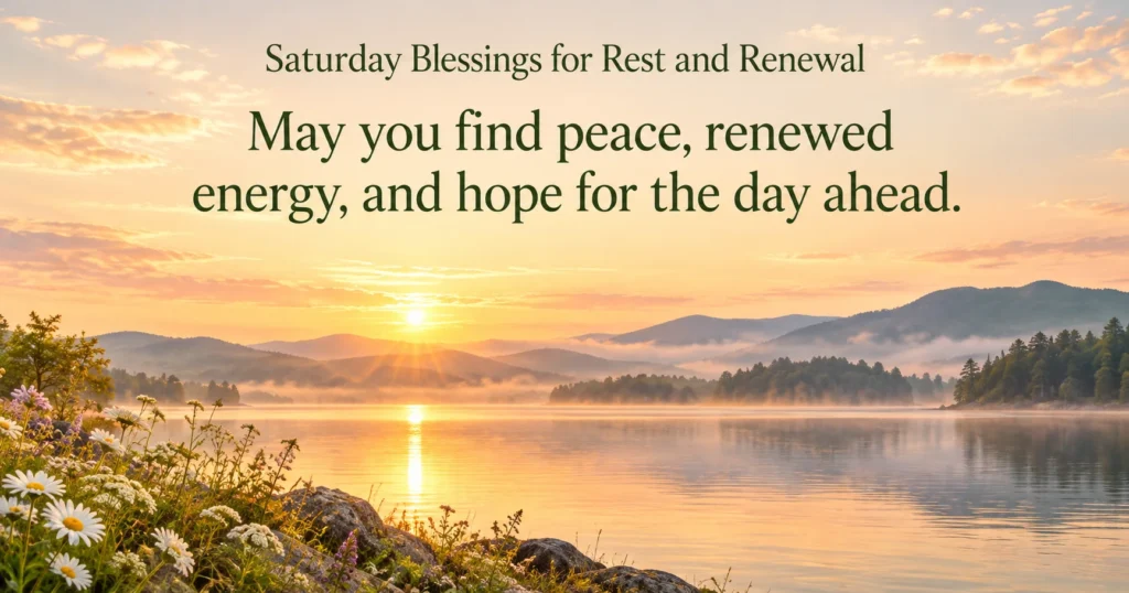 Encouraging Saturday Blessings for Rest and Renewal