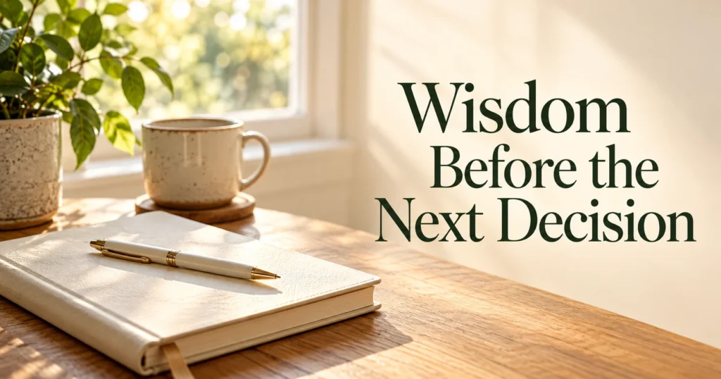 Prayers for Wisdom Before Making Plans