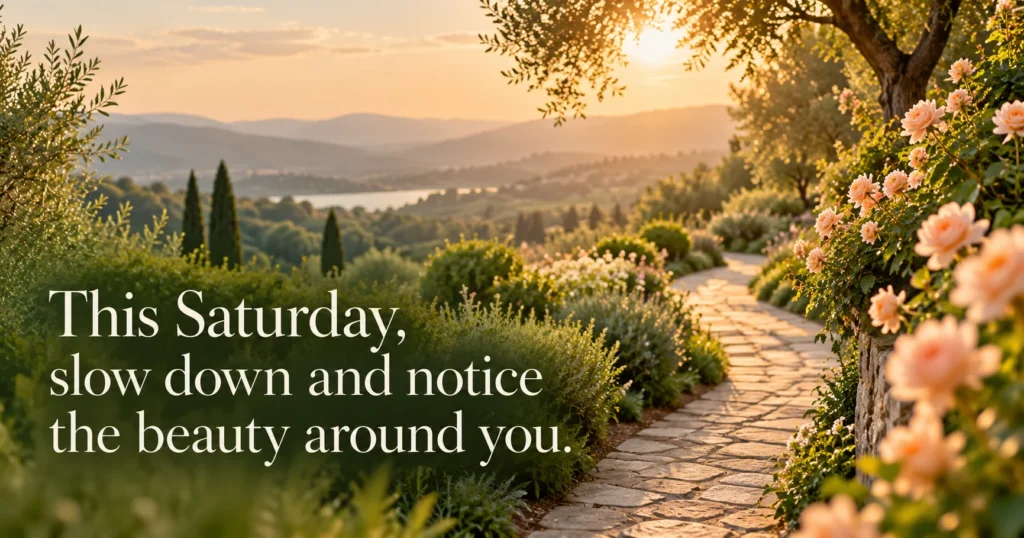 Welcoming the Afternoon and Evening Slowly